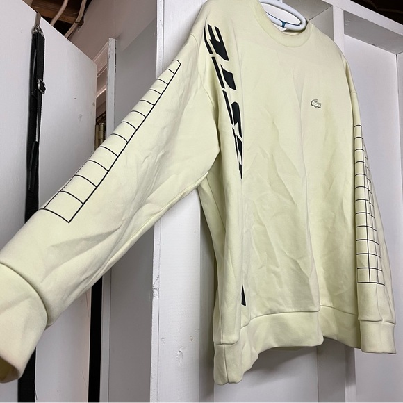 LACOSTE SH0068 6GD Men's Loose Fit Two-Ply Piqué Sweatshirt Size XL - Picture 3 of 10